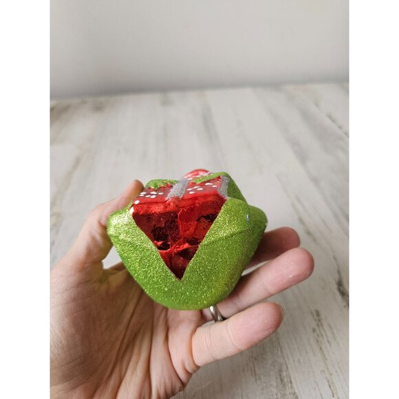 Rauch glitter frog toad ornament present sparkle Xmas green - Picture 8 of 8